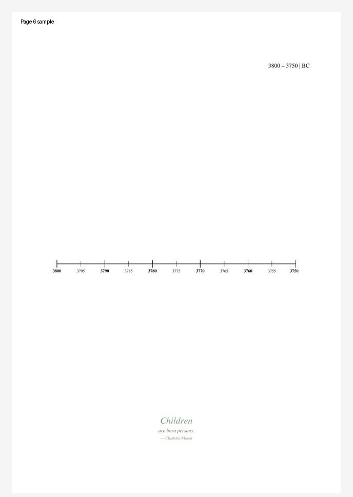 Single sample page from the Book of Centuries timeline